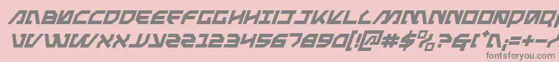 フォントMetalStormItalic – ピンクの背景に灰色の文字