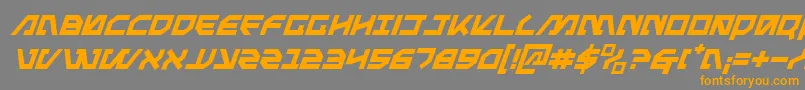 MetalStormItalic Font – Orange Fonts on Gray Background