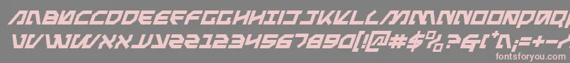 MetalStormItalic Font – Pink Fonts on Gray Background