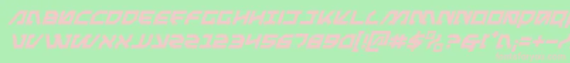 MetalStormItalic Font – Pink Fonts on Green Background