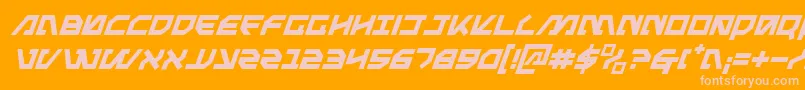 MetalStormItalic Font – Pink Fonts on Orange Background