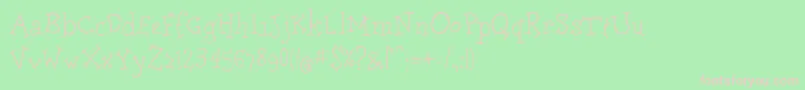 Doloreslightc Font – Pink Fonts on Green Background