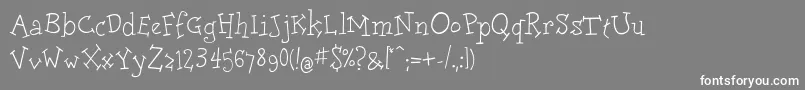 フォントDoloreslightc – 灰色の背景に白い文字