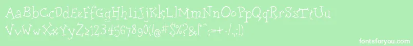 Doloreslightc Font – White Fonts on Green Background
