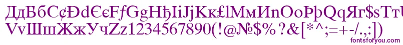 Intouristiqua Font – Purple Fonts on White Background