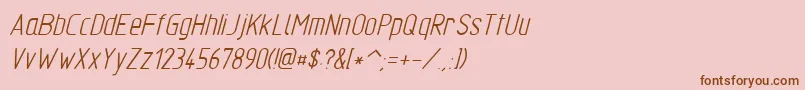 Tgl310342 Font – Brown Fonts on Pink Background