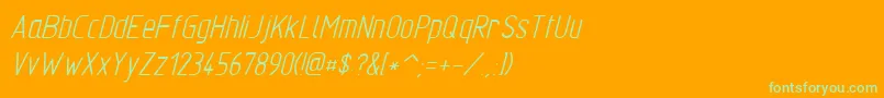 Tgl310342 Font – Green Fonts on Orange Background