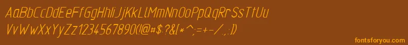 Tgl310342 Font – Orange Fonts on Brown Background