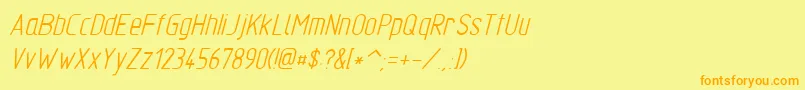 Tgl310342 Font – Orange Fonts on Yellow Background