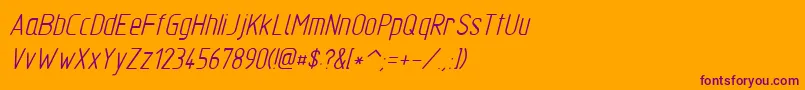 Tgl310342 Font – Purple Fonts on Orange Background