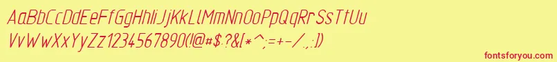 Tgl310342 Font – Red Fonts on Yellow Background