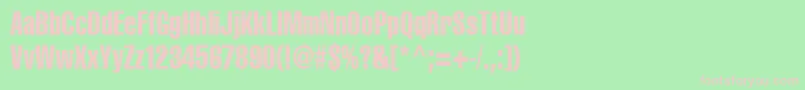 Cyrilliccompressed85 Font – Pink Fonts on Green Background