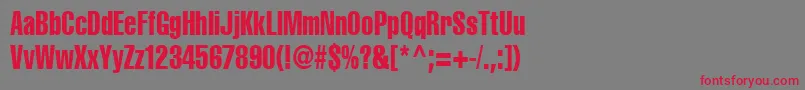 Cyrilliccompressed85 Font – Red Fonts on Gray Background