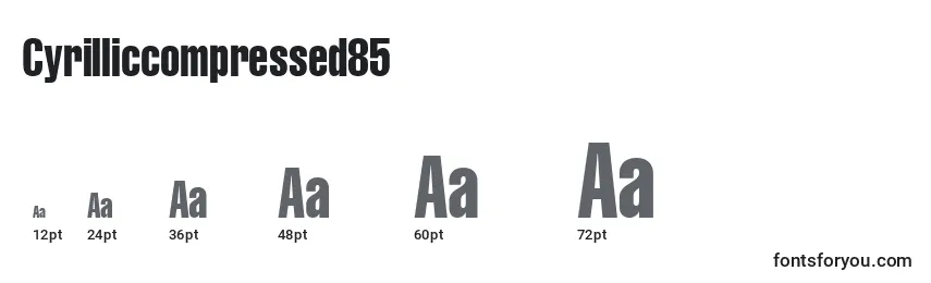 Cyrilliccompressed85 Font Sizes