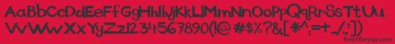 Dingus Font – Black Fonts on Red Background