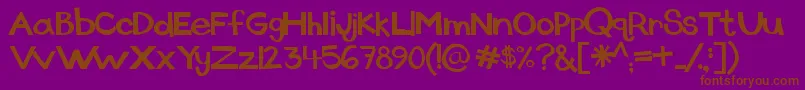 Dingus Font – Brown Fonts on Purple Background