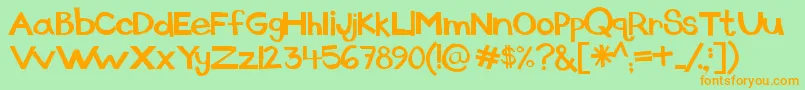 Dingus Font – Orange Fonts on Green Background