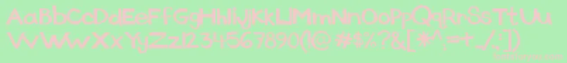 Dingus Font – Pink Fonts on Green Background