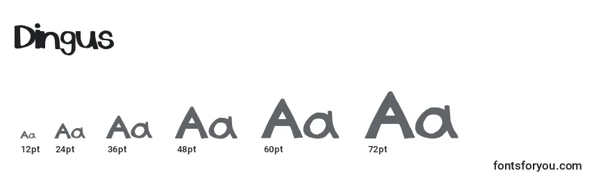 Dingus Font Sizes