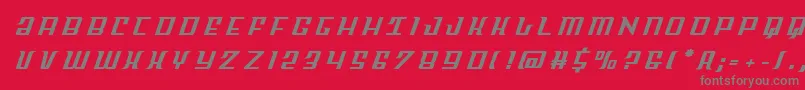 フォントSkycabtitle – 赤い背景に灰色の文字