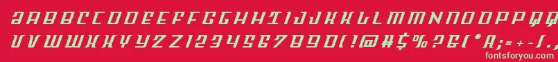 Шрифт Skycabtitle – зелёные шрифты на красном фоне