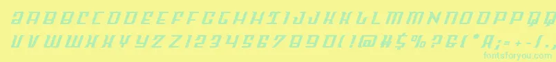 Police Skycabtitle – polices vertes sur fond jaune