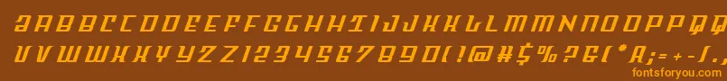Skycabtitle Font – Orange Fonts on Brown Background