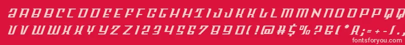 Skycabtitle Font – Pink Fonts on Red Background