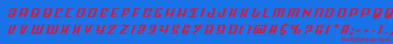 フォントSkycabtitle – 赤い文字の青い背景