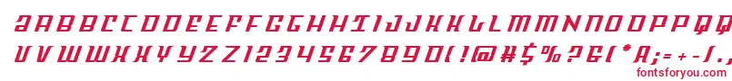 Skycabtitle-Schriftart – Rote Schriften auf weißem Hintergrund