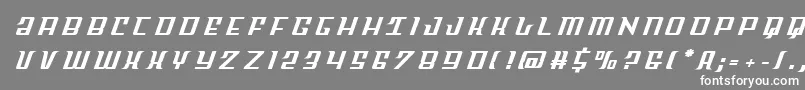 フォントSkycabtitle – 灰色の背景に白い文字