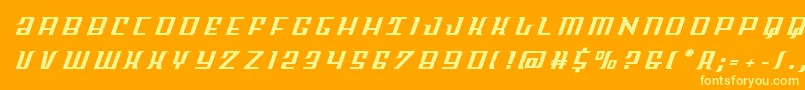 Skycabtitle Font – Yellow Fonts on Orange Background