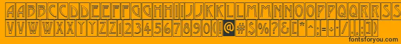 Police AModernocmotl – polices noires sur fond orange