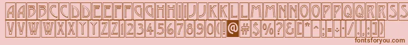 AModernocmotl Font – Brown Fonts on Pink Background