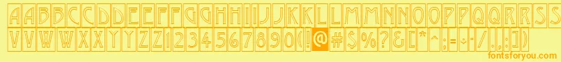 AModernocmotl Font – Orange Fonts on Yellow Background