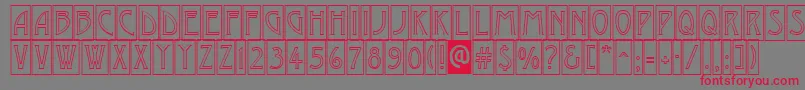 フォントAModernocmotl – 赤い文字の灰色の背景