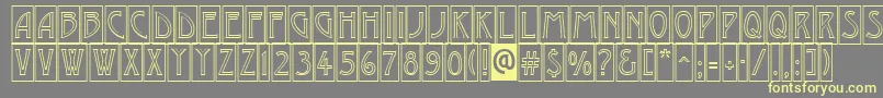 AModernocmotl Font – Yellow Fonts on Gray Background