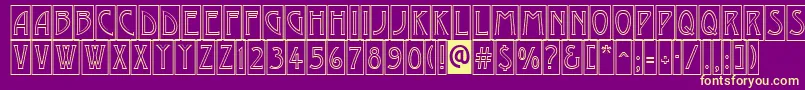 AModernocmotl Font – Yellow Fonts on Purple Background