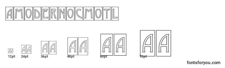 Размеры шрифта AModernocmotl