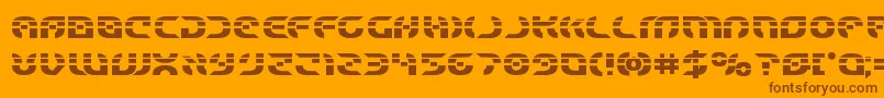 Starfighterlaserbold Font – Brown Fonts on Orange Background