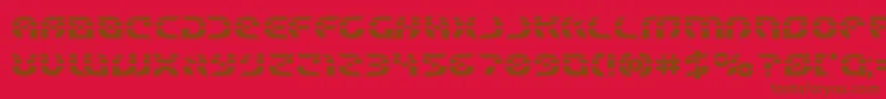 Police Starfighterlaserbold – polices brunes sur fond rouge