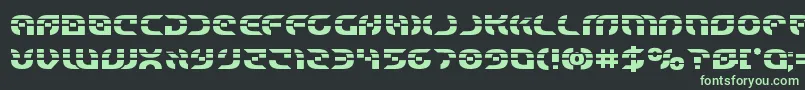 Starfighterlaserbold Font – Green Fonts on Black Background