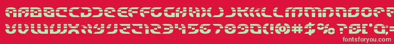 Starfighterlaserbold Font – Green Fonts on Red Background