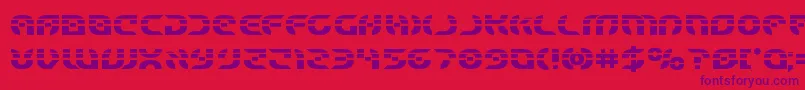 Starfighterlaserbold Font – Purple Fonts on Red Background