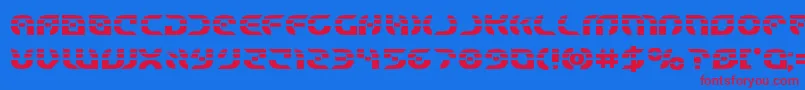 フォントStarfighterlaserbold – 赤い文字の青い背景