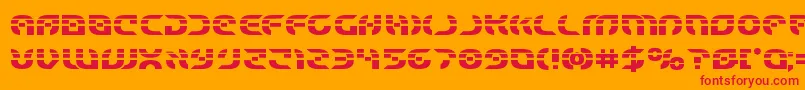 Шрифт Starfighterlaserbold – красные шрифты на оранжевом фоне