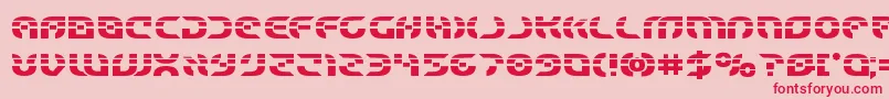 Starfighterlaserbold-Schriftart – Rote Schriften auf rosa Hintergrund