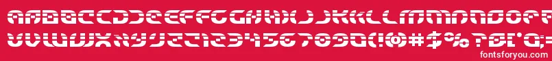 Starfighterlaserbold Font – White Fonts on Red Background