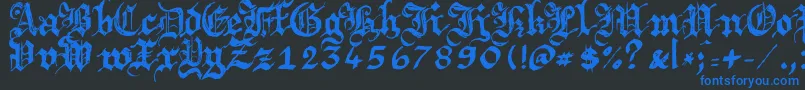 Argbrujs Font – Blue Fonts on Black Background