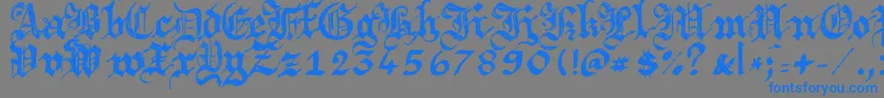 Argbrujs-Schriftart – Blaue Schriften auf grauem Hintergrund